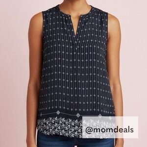 FREE* Ann Taylor LOFT Navy Sleeveless Tank Top 100% Rayon Soft Lined Light XS